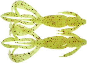  Keitech Crazy Flapper 4.4" (6  / ) :pal#01 chartreuseredflake (128713) 1551.10.71
